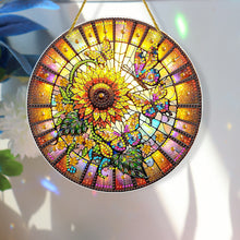 Load image into Gallery viewer, Double Sided Special Shaped Glitter Sunflower 5D DIY Diamond Art Hanging Decor
