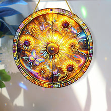 Load image into Gallery viewer, Double Sided Special Shaped Glitter Sunflower 5D DIY Diamond Art Hanging Decor
