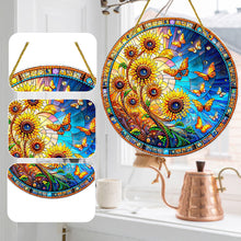 Load image into Gallery viewer, Double Sided Special Shaped Glitter Sunflower 5D DIY Diamond Art Hanging Decor
