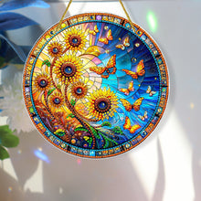 Load image into Gallery viewer, Double Sided Special Shaped Glitter Sunflower 5D DIY Diamond Art Hanging Decor
