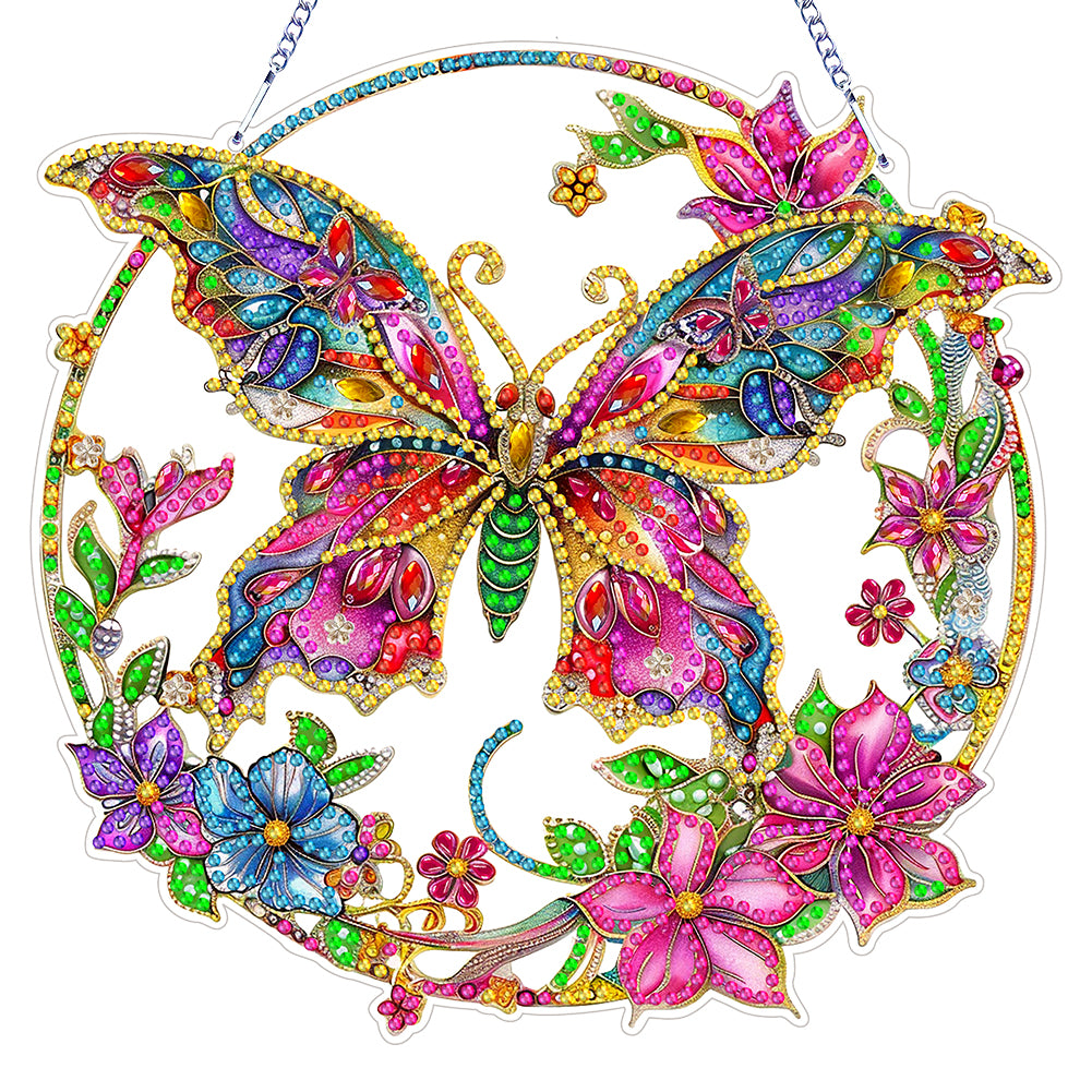 Double Sided Dragonfly Butterfly Diamond Painting Hanging Decorations Home Decor