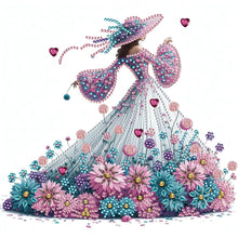 Load image into Gallery viewer, Diamond Painting - Partial Special Shaped - Elegant lady (30*30CM)
