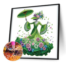 Load image into Gallery viewer, Diamond Painting - Partial Special Shaped - Elegant lady (30*30CM)
