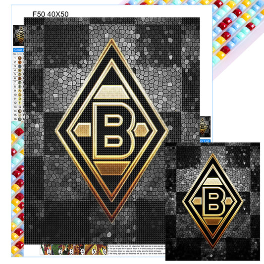Diamond Painting - Full Square - Monchenglatbach logo (40*50CM)