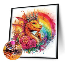 Load image into Gallery viewer, Diamond Painting - Partial Special Shaped - rainbow dragon (30*30CM)
