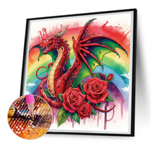 Load image into Gallery viewer, Diamond Painting - Partial Special Shaped - rainbow dragon (30*30CM)
