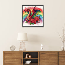 Load image into Gallery viewer, Diamond Painting - Partial Special Shaped - rainbow dragon (30*30CM)
