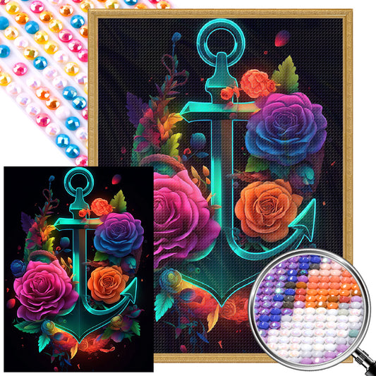 AB Diamond Painting - Full Round - rose anchor (40*55CM)