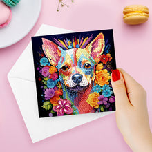 Load image into Gallery viewer, 8Pcs Special Shape DIY Diamond Painting Card Cats/Dogs for Holiday Friend Family
