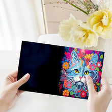 Load image into Gallery viewer, 8Pcs Special Shape DIY Diamond Painting Card Cats/Dogs for Holiday Friend Family
