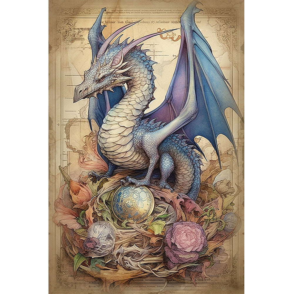 Diamond Painting - Full Round - ancient blue dragon (40*60CM)
