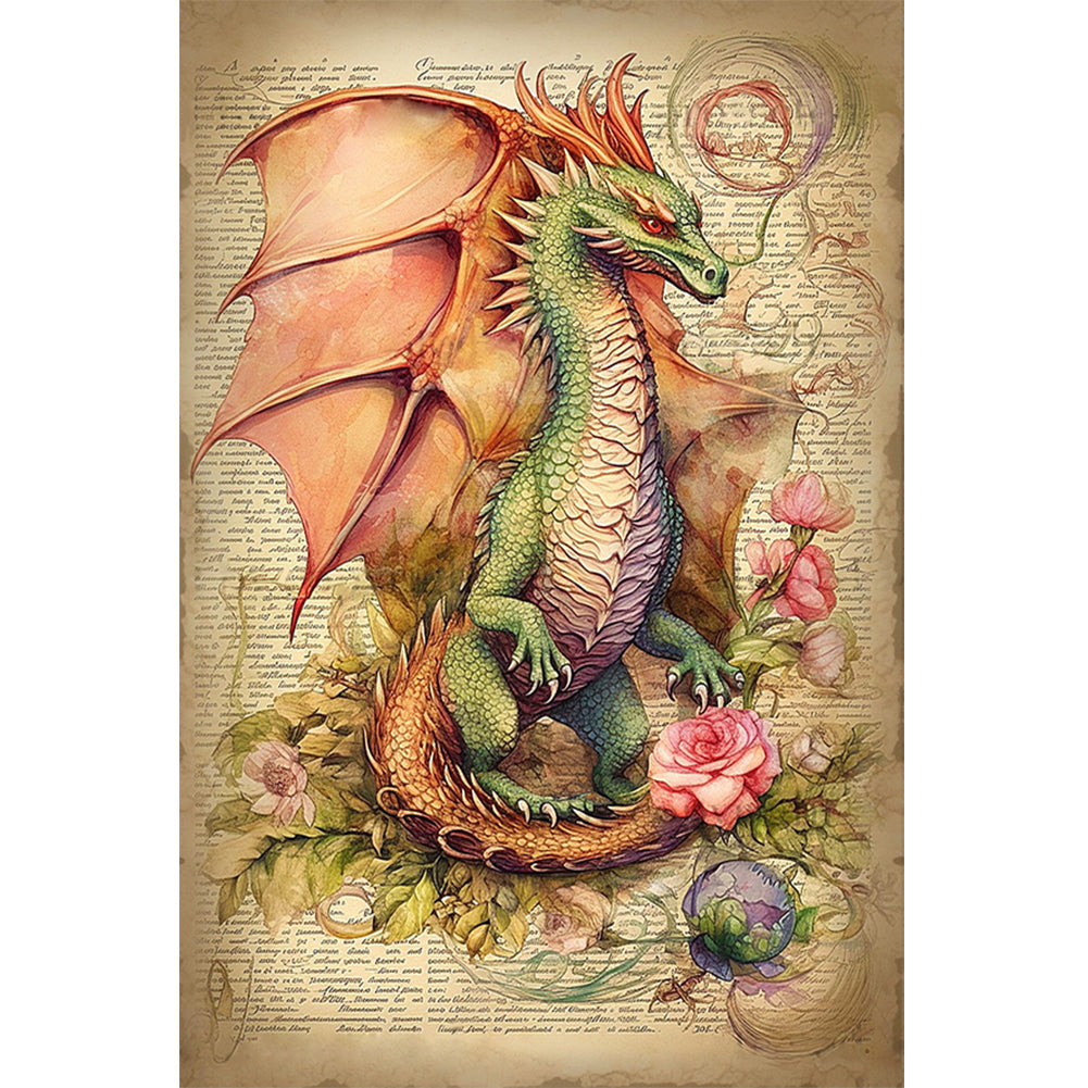 Diamond Painting - Full Round - ancient green dragon (40*60CM)