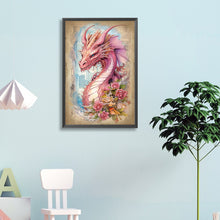 Load image into Gallery viewer, Diamond Painting - Full Round - Ancient Pink Dragon (40*60CM)
