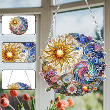 Load image into Gallery viewer, Suncatcher Animal Flower Stained Glass Colorful Diamond Painting Hanging Pendant
