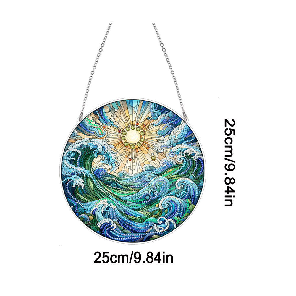 Suncatcher Animal Flower Stained Glass Colorful Diamond Painting Hanging Pendant