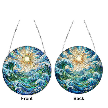 Suncatcher Animal Flower Stained Glass Colorful Diamond Painting Hanging Pendant