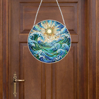 Suncatcher Animal Flower Stained Glass Colorful Diamond Painting Hanging Pendant