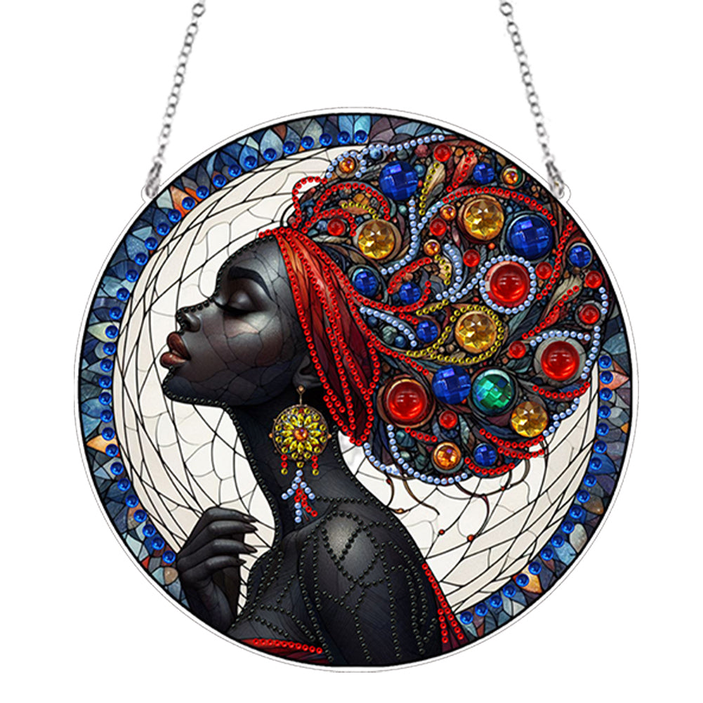 Suncatcher Animal Flower Stained Glass Colorful Diamond Painting Hanging Pendant