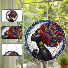 Load image into Gallery viewer, Suncatcher Animal Flower Stained Glass Colorful Diamond Painting Hanging Pendant
