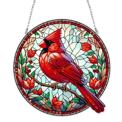 Suncatcher Animal Flower Stained Glass Colorful Diamond Painting Hanging Pendant