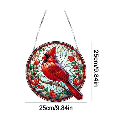 Suncatcher Animal Flower Stained Glass Colorful Diamond Painting Hanging Pendant