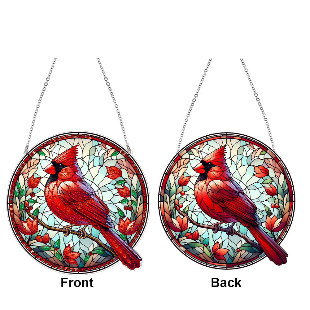Suncatcher Animal Flower Stained Glass Colorful Diamond Painting Hanging Pendant