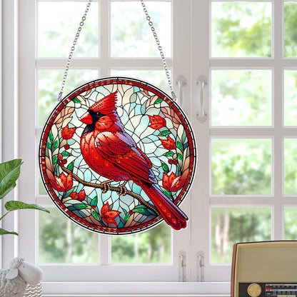 Suncatcher Animal Flower Stained Glass Colorful Diamond Painting Hanging Pendant