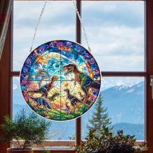 Load image into Gallery viewer, Suncatcher Animal Flower Stained Glass Colorful Diamond Painting Hanging Pendant
