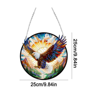 Suncatcher Animal Flower Stained Glass Colorful Diamond Painting Hanging Pendant