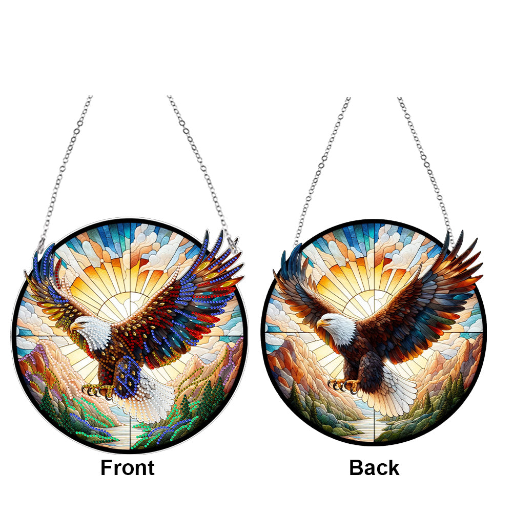 Suncatcher Animal Flower Stained Glass Colorful Diamond Painting Hanging Pendant