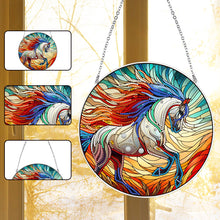 Load image into Gallery viewer, Suncatcher Animal Flower Stained Glass Colorful Diamond Painting Hanging Pendant

