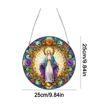 Suncatcher Animal Flower Stained Glass Colorful Diamond Painting Hanging Pendant