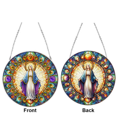 Suncatcher Animal Flower Stained Glass Colorful Diamond Painting Hanging Pendant
