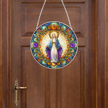Suncatcher Animal Flower Stained Glass Colorful Diamond Painting Hanging Pendant