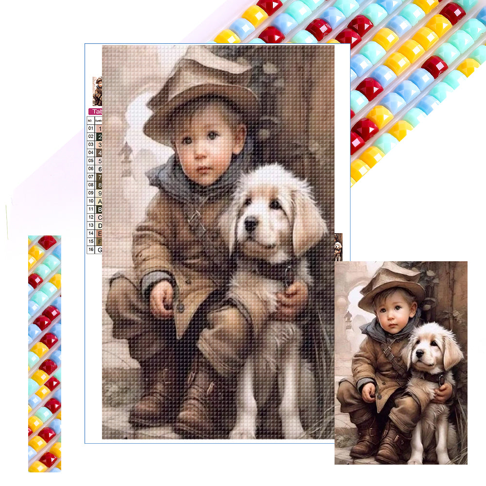 Diamond Painting - Full Square - oil painting sense child (20*30CM)