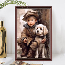 Load image into Gallery viewer, Diamond Painting - Full Square - oil painting sense child (20*30CM)
