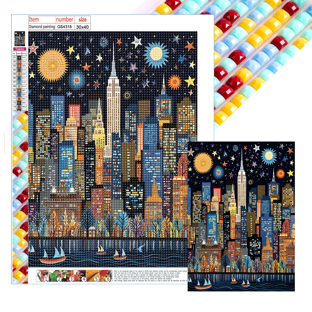 Diamond Painting - Full Square - Painted cityscape (30*40CM)