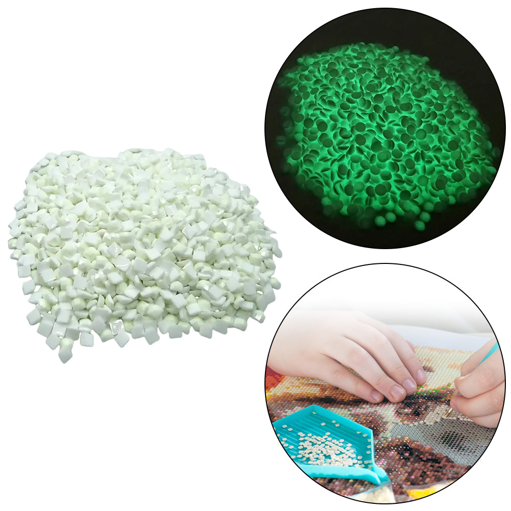 Glow in The Dark Resin Square Diamond Painting Beads DIY Art Crafts Accessories