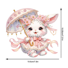 Load image into Gallery viewer, Acrylic Rabbit Diamond Art Hanging Pendant Cute Home Decor (Umbrella Rabbit)
