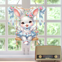Load image into Gallery viewer, Acrylic Rabbit Diamond Art Hanging Pendant Cute Home Decor (Swing Rabbit)
