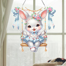 Load image into Gallery viewer, Acrylic Rabbit Diamond Art Hanging Pendant Cute Home Decor (Swing Rabbit)
