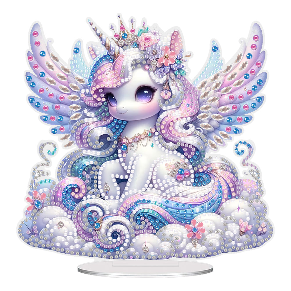 Unicorn Diamond Painting Tabletop Ornaments Kit Cute Bedroom Table Decor