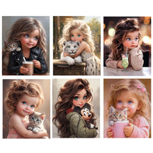 Load image into Gallery viewer, Diamond Painting - Full Round - girl (30*40CM)
