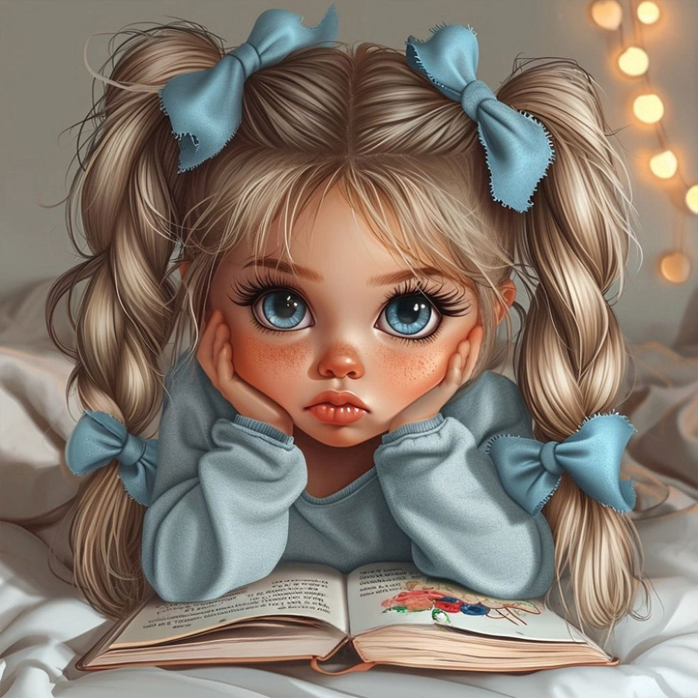Diamond Painting - Full Round - cute little girl (30*30CM)