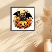 Load image into Gallery viewer, Diamond Painting - Full Round - Pumpkin lantern and little bat (30*30CM)
