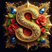 Load image into Gallery viewer, Diamond Painting - Full Round - Flower letter-S (30*30CM)
