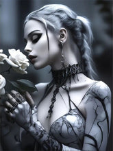 Load image into Gallery viewer, Diamond Painting - Full Round - black and white girl (40*50CM)
