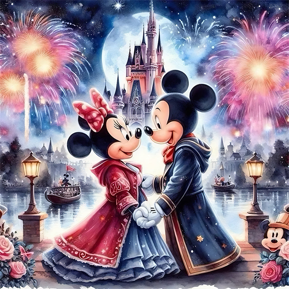 Diamond Painting - Full Round - Mickey Mouse and Minnie Mouse (50*50CM)