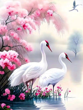 Load image into Gallery viewer, Diamond Painting - Full Round - white crane (50*60CM)
