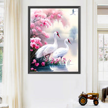 Load image into Gallery viewer, Diamond Painting - Full Round - white crane (50*60CM)

